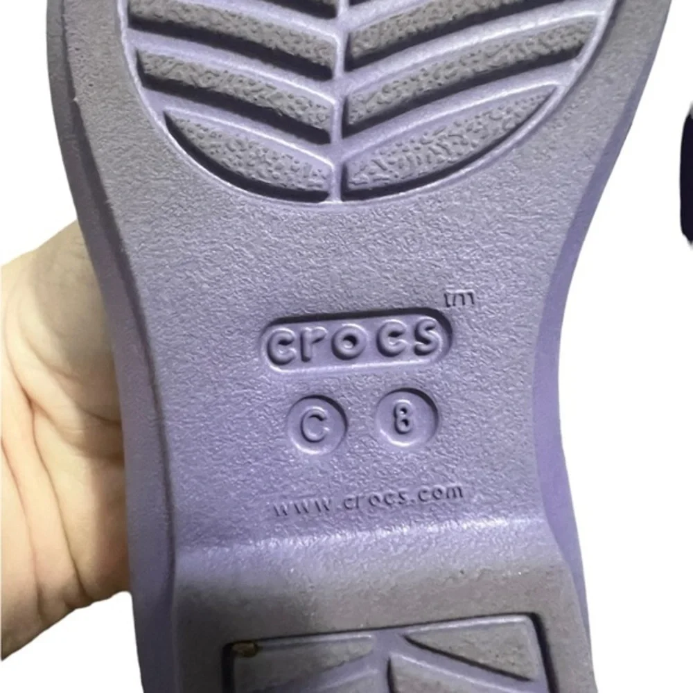 Crocs Purple Owl Slip On Shoes Size Child 8